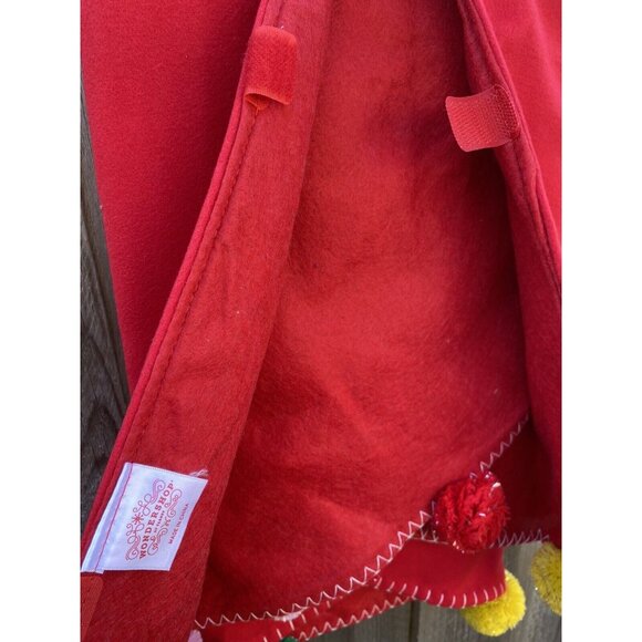 Target Wondershop Red & Pom Pom Christmas Tree Skirt 48” Round 42-54" Dia Trees - Picture 7 of 11